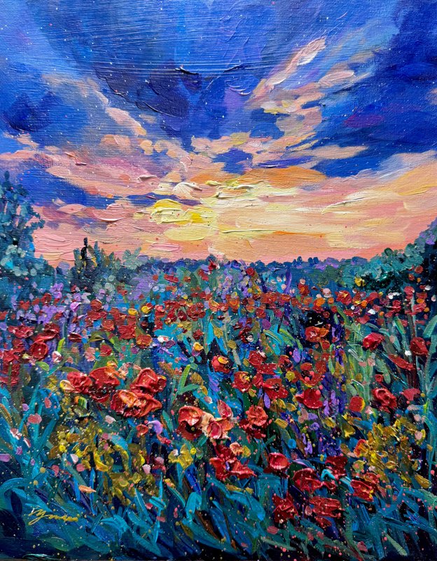 Sunset In Full Bloom 1 Acrylic 11X14