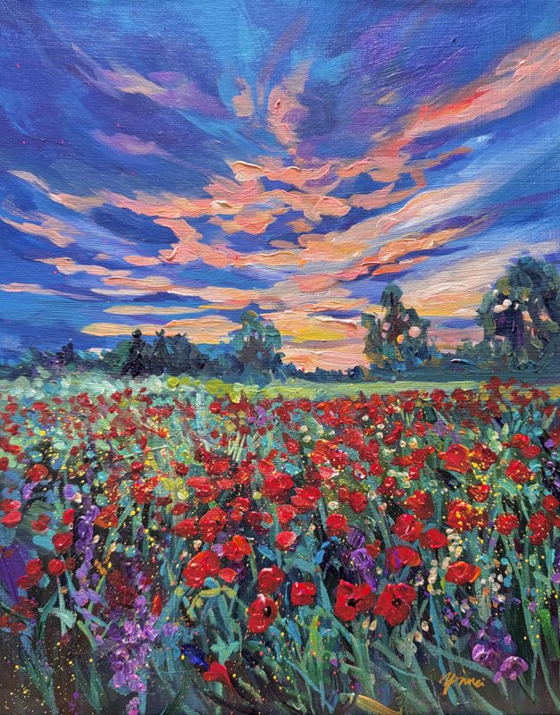 Sunset In Full Bloom 2 Acrylic 11X14