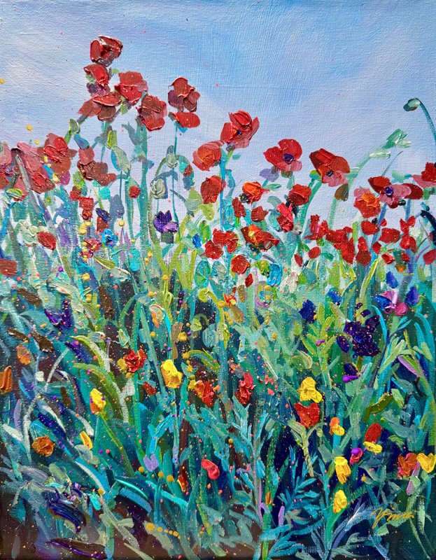 Sunset In Full Bloom 5 Acrylic 11X14