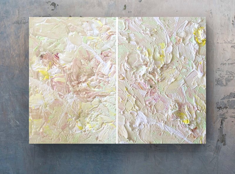 Silent Morning 2 Set Of Two Mixed Media 18X24 Each