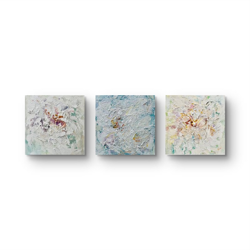 The White Realm Set Of Three Acrylic 20X20 Each