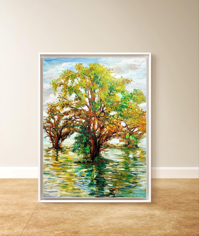 A Float In Stillness Oil On Canvas 18X24