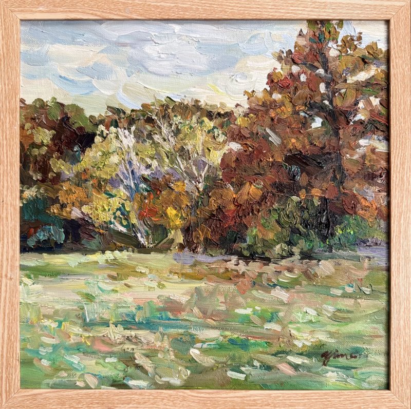 Fall Reflection 2 Oil On Canvas Panel 12X12