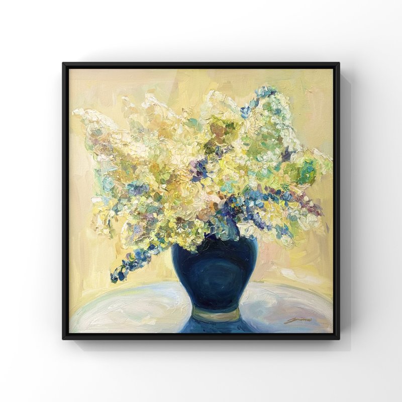 Limelight Hydrangea 1 Oil On Gallery Wrapped Canvas 26X26